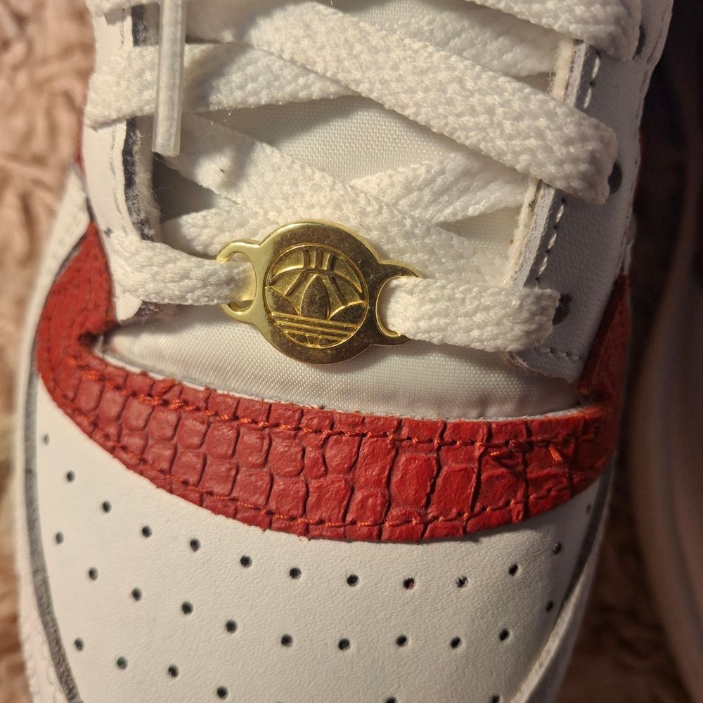 adidas White Sneakers with Red Logo Accent - Picture 3 of 8